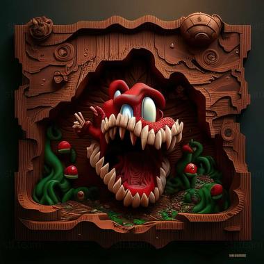 3D model Super Mario World Brutal Mario game (STL)